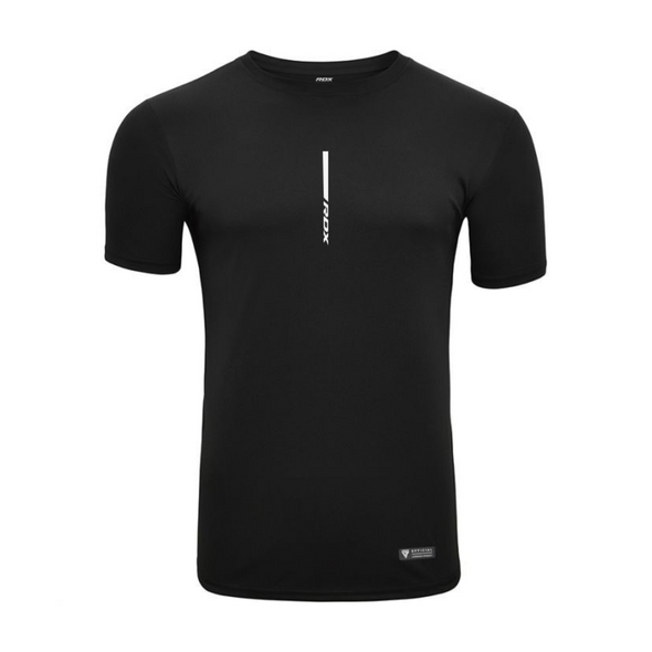 RDX T2 BLACK SHORT SLEEVES SWEAT-WICKING GYM DRY-FIT T-SHIRT
