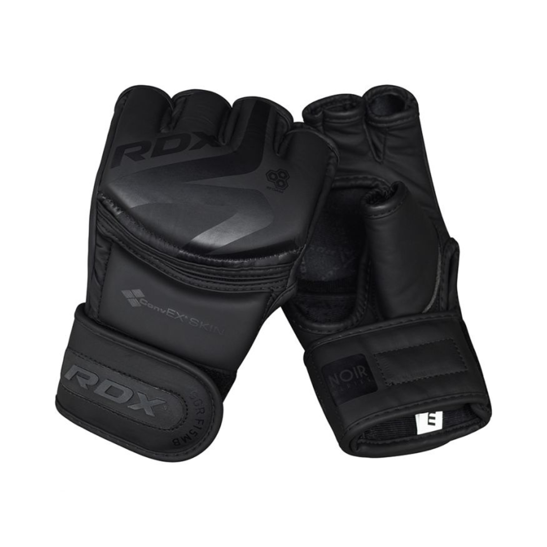 RDX F15 NOIR MMA GRAPPLING TRAINING GLOVES OPEN PALM THUMB PROTECTION –  LEGACY FIGHT GOODS & APPAREL