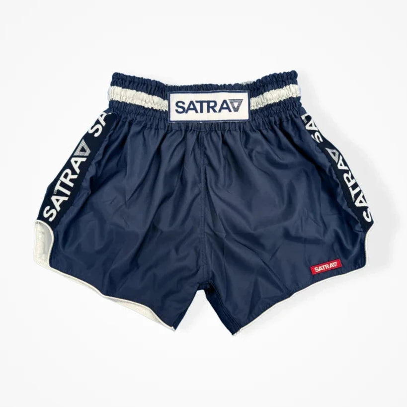 SATRAA WOOT MUAY THAI SHORTS - THE BASICS | NAVY