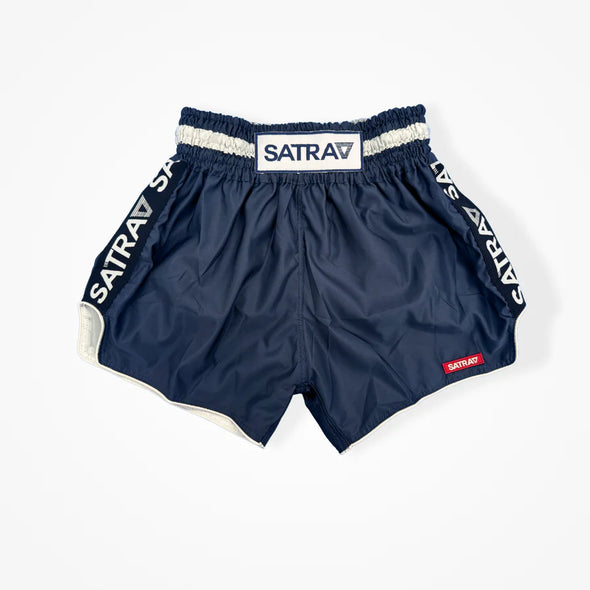 SATRAA WOOT MUAY THAI SHORTS - THE BASICS | NAVY