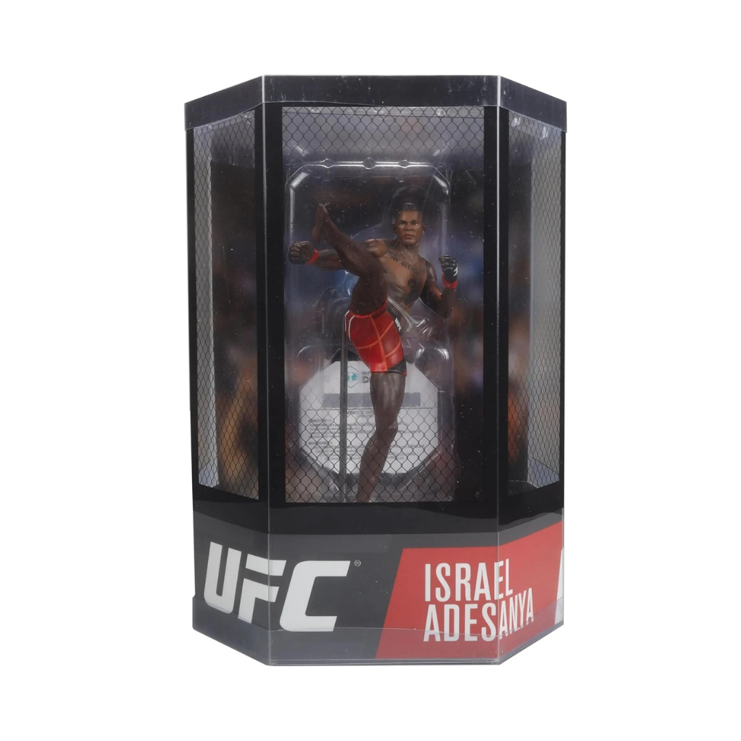 UFC action figure in packaging with Israel Adesanya branding