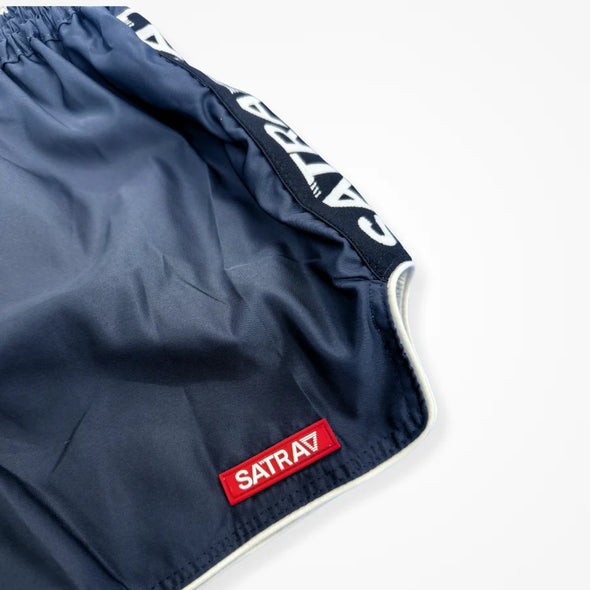 SATRAA WOOT MUAY THAI SHORTS - THE BASICS | NAVY