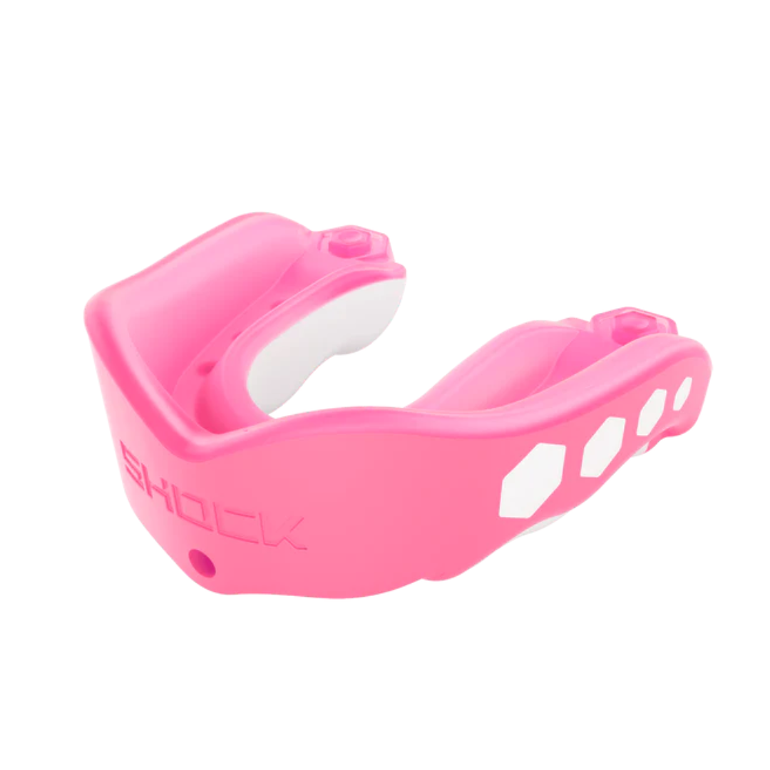 SHOCK DOCTOR GEL MAX PINK BUBBLE GUM FLAVOR FUSION MOUTHGUARD