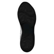 Black sole of a shoe with Adidas logo on a white background