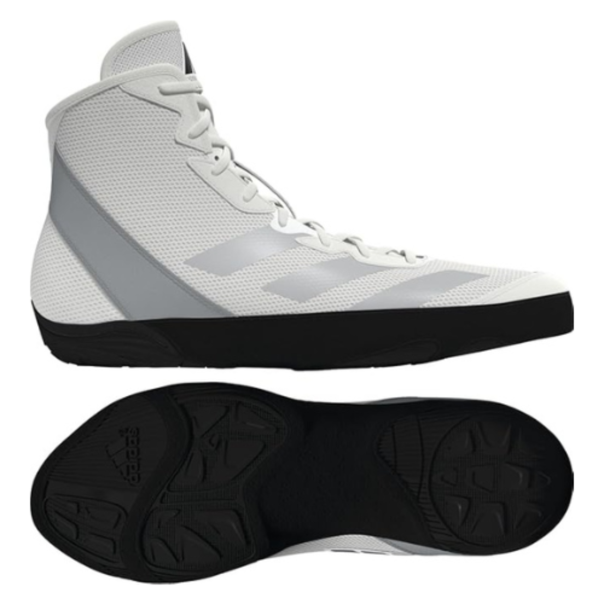 ADIDAS ADIZERO WRESTLING SHOES 2025 EDITION WHITE/SILVER/BLACK