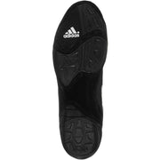 Black Adidas shoe sole on a white background