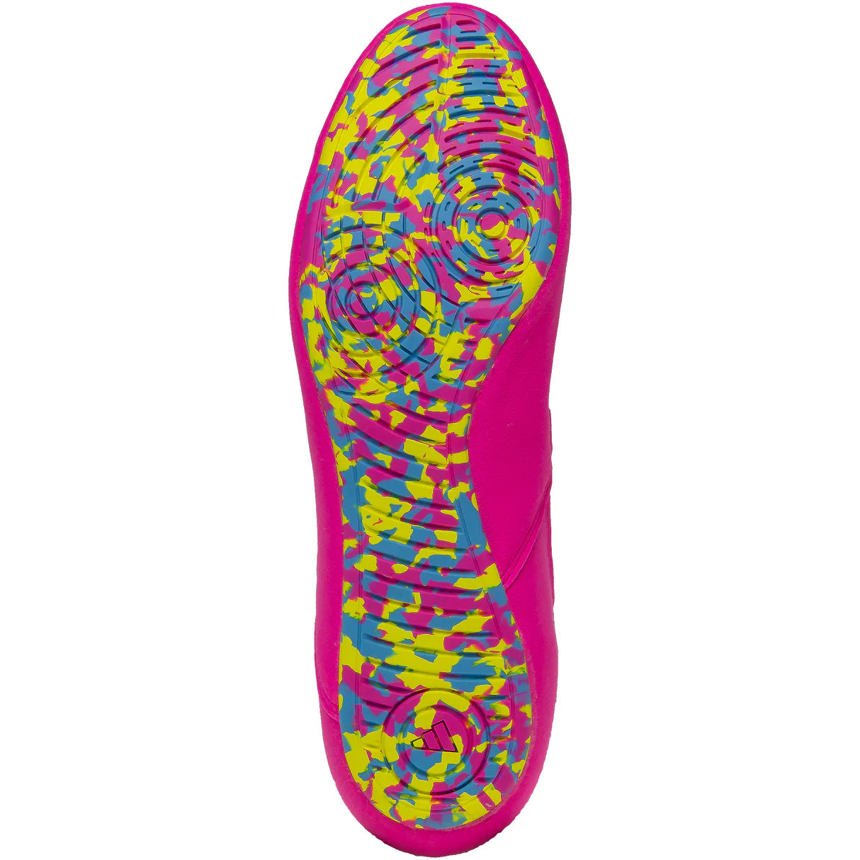 Colorful shoe sole with pink base on a white background