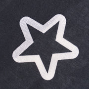 White star design on a dark fabric background