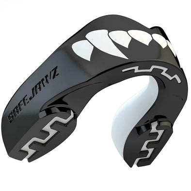 Black and white safety device with 'SAFEJAWZ' branding on a white background