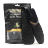 Black boxing gloves with Champion Wipes packaging on a white background