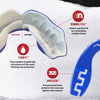 Innovative mouthguard design with features labeled on a white background