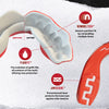 Gelfit mouthguard with features highlighted on a white background