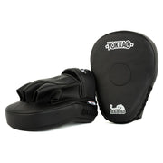 Black martial arts training pads with Yokkao logo on a white background