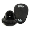 Black martial arts training pads with 'Yokkao' branding on a white background