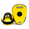 Yellow and black martial arts training pads with Yokkao branding on a white background