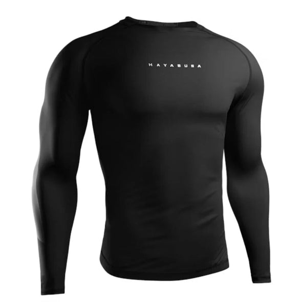Hayabusa Men’s Core Long Sleeve Rash Guard for BJJ, MMA, and No-Gi Grappling Training