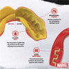 Illustration of a dental product with features labeled, including 'Marvel' branding.