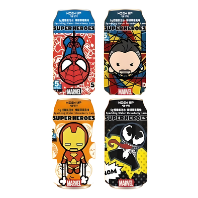 HIGH UP - MARVEL AVENGERS SUPER HEROES SPARKLING WATER STRAWBERRY LEMONADE 330 ML - BEVERAGE/DRINK