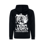 Legacy Elements Hoodie in black – minimalist martial arts hoodie inspired by the four elements and airbender-style movement