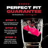 Mouthguard being placed in hot water with text on a black background