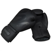 RDX F15 Noir Black Boxing Gloves – Sleek matte black design with layered foam padding, ergonomic wrist support, and ventilation for boxing,mma, and Muay Thai.