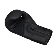 RDX F15 Noir Black Boxing Gloves – Sleek matte black design with layered foam padding, ergonomic wrist support, and ventilation for boxing,mma, and Muay Thai.