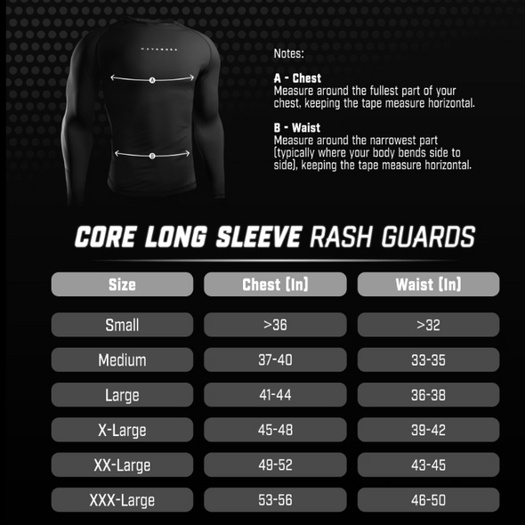 HAYABUSA MEN'S CORE LONG SLEEVE RASH GUARD
