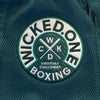 Wicked One Boxing logo on a green textured background