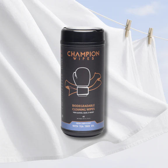 CHAMPION WIPES – BOXING GLOVE CLEANING WIPES - 45 WIPES