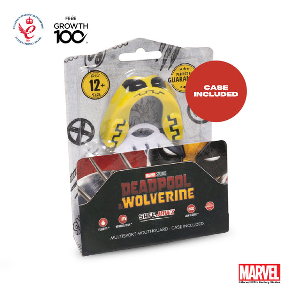 Packaged product with 'Deadpool & Wolverine' branding on a white background