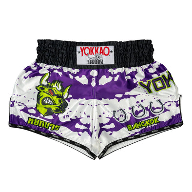 YOKKAO | Angry Bull Muay Thai Shorts - White