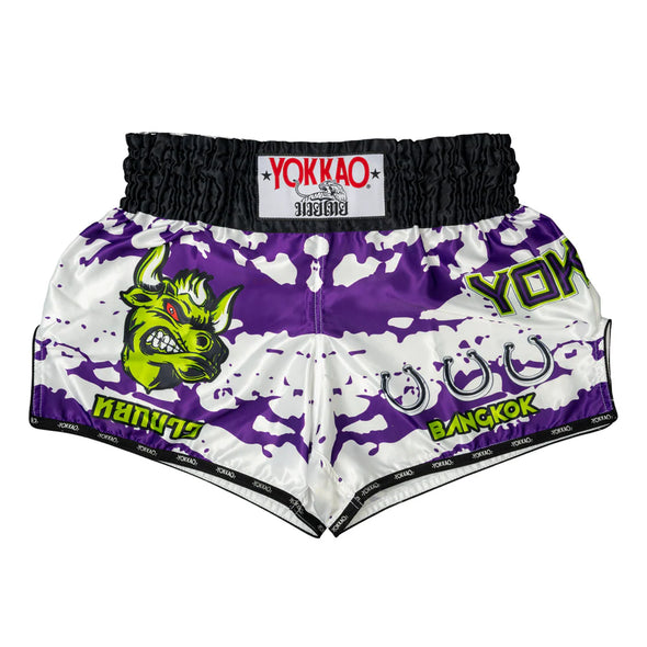 YOKKAO | Angry Bull Muay Thai Shorts - White