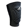 Black patterned knee pad with Adidas logo on a white background
