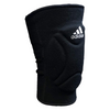 Black knee pad with Adidas logo on a white background