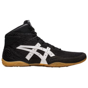 ASICS Matflex 7 Wrestling Shoes in black with mesh upper and rubber outsole, designed for grip and performance on the mat