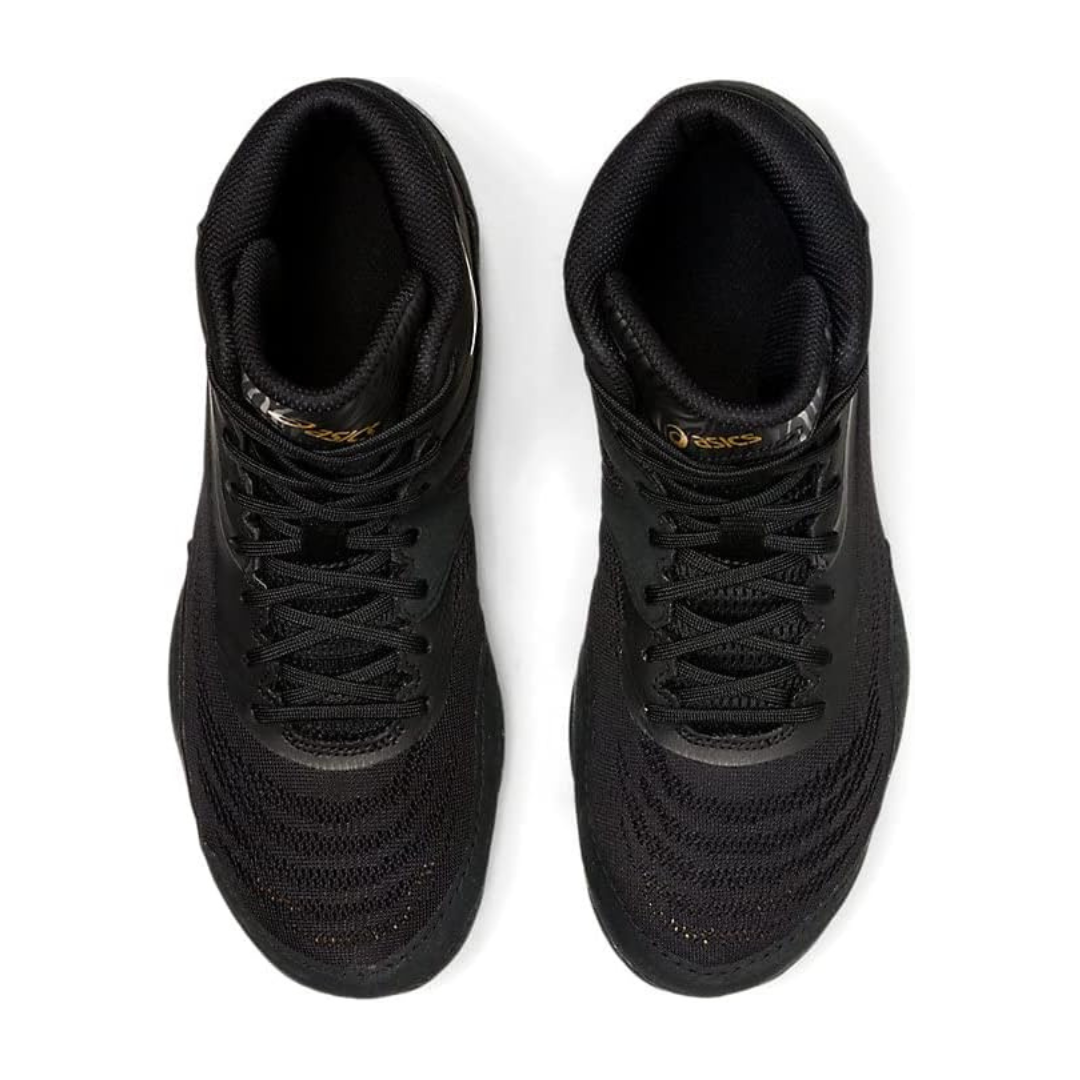 ASICS Split Elite Black Gold Wrestling Shoes lightweight split-sole for men