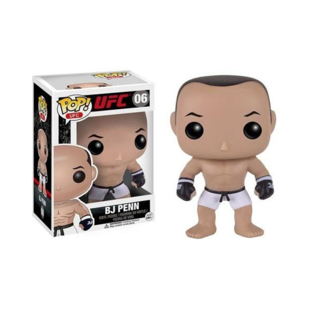 UFC Pop! Vinyl figure of BJ Penn next to its packaging on a white background