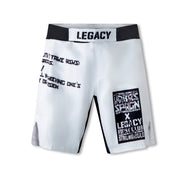 Bold and Cunning Legacy Fight Shorts featuring durable, moisture-wicking fabric and a flexible design for optimal performance in martial arts training and competition for BJJ, grappling, and   MMA.