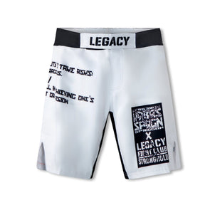 Bold and Cunning Legacy Fight Shorts featuring durable, moisture-wicking fabric and a flexible design for optimal performance in martial arts training and competition for BJJ, grappling, and   MMA.