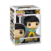 Funko Pop! vinyl figure packaging with Bruce Lee illustration on a white background