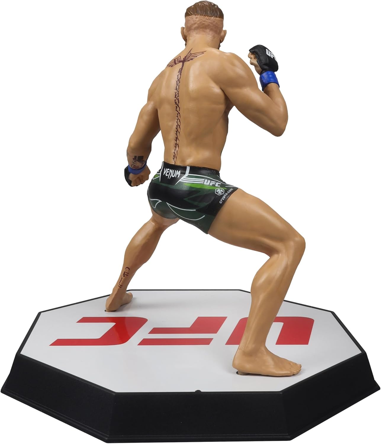 UFC fighter action figure on a hexagonal base with UFC logo