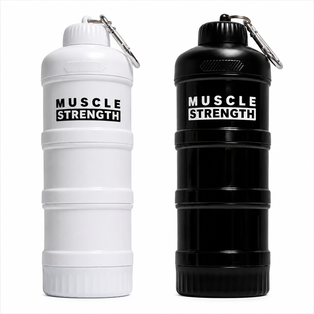 STACKABLE PROTEIN AND SUPPLEMENT CONTAINER WITH FUNNEL