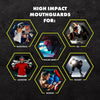 Damage Control High Impact Fear None Mouthguard with black and white design, ideal for boxing, MMA, Muay Thai and other sports.