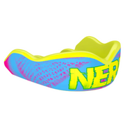 Damage Control High Impact Nerd Mouthguard with black and white design, ideal for boxing, MMA, Muay Thai and other sports.