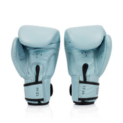 Fairtex bgv20 baby blue genuine leather boxing gloves for muay thai and boxing training, premium handcrafted gloves offering comfort, style, and durability for sparring and padwork.