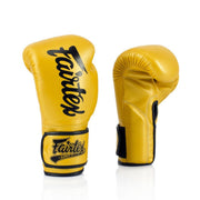 Fairtex Bold Gold Boxing Gloves BGV18 – premium Muay Thai gloves for training and sparring, featuring high-quality leather and superior wrist support.