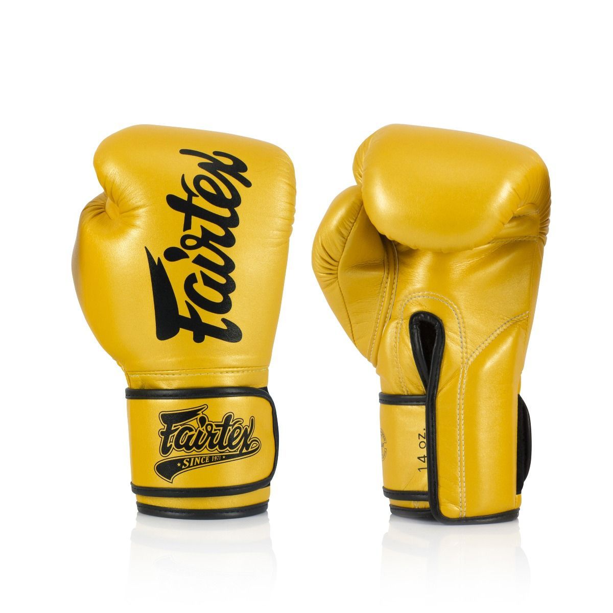 Fairtex Bold Gold Boxing Gloves BGV18 – premium Muay Thai gloves for training and sparring, featuring high-quality leather and superior wrist support.