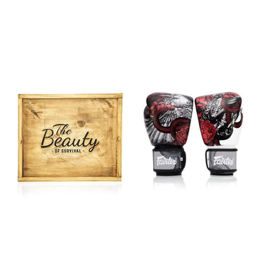 FAIRTEX THE BEAUTY OF SURVIVAL - LIMITED EDITION BOXING GLOVES - BGV24 | COMES WITH WOODEN BOX