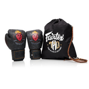fairtex bgv premium heart of a warrior boxing gloves – handcrafted leather gloves with warrior artwork, ideal for muay thai and boxing training sessions