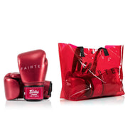 Fairtex bgv22 metallic boxing gloves in premium finish for muay thai and boxing, ideal for pad work, bag work, and sparring, high-performance training gloves